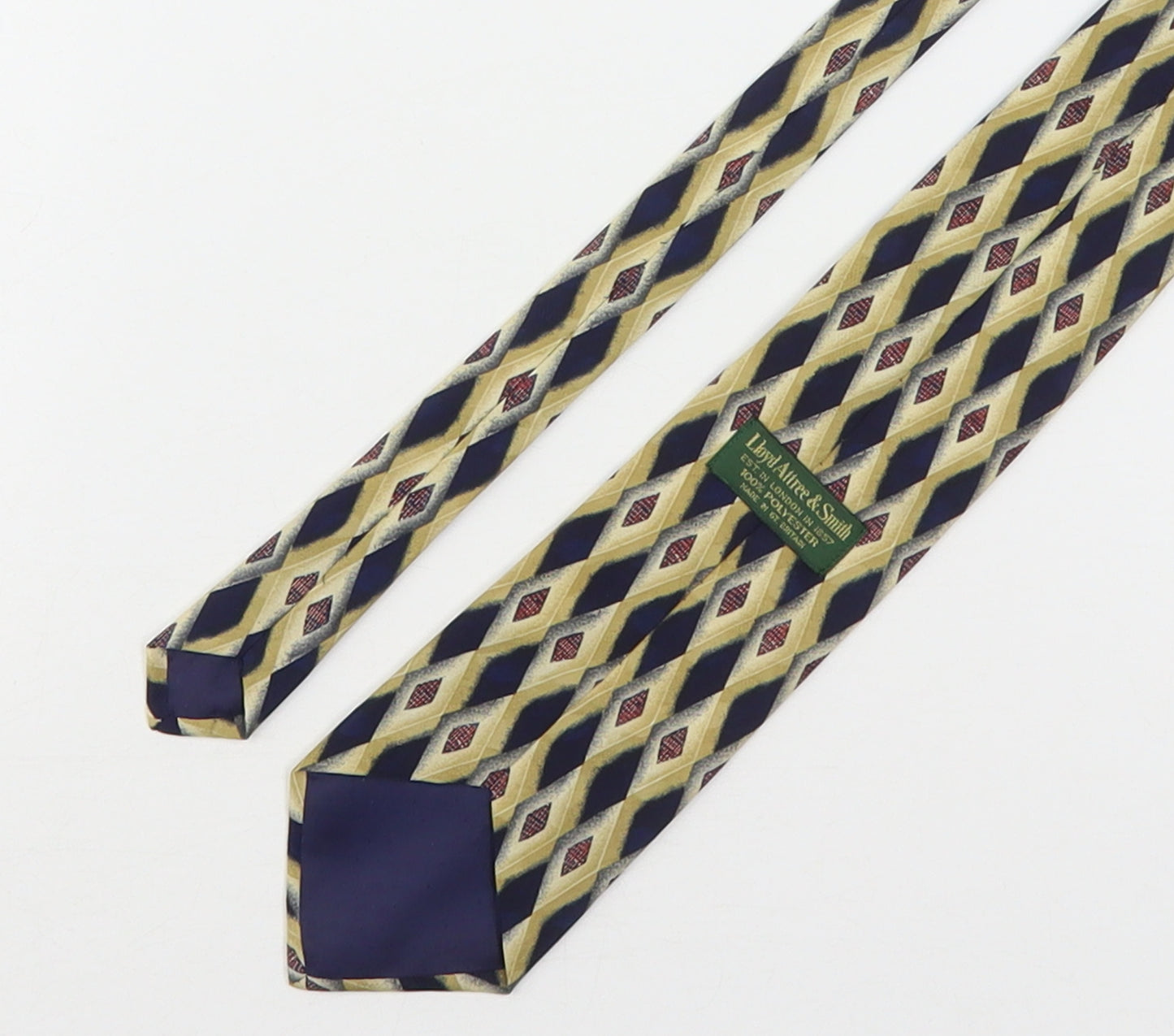Lloyd Attree & Smith Mens Multicoloured Geometric Silk Pointed Tie One Size