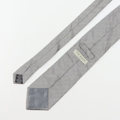 Tie Rack Mens Grey Striped Silk Pointed Tie One Size