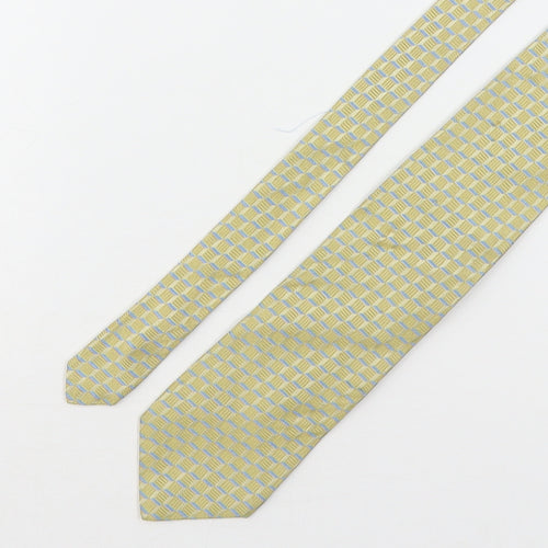 Cezan Mens Multicoloured Geometric Silk Pointed Tie One Size