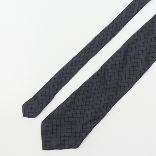 Michaelis Mens Blue Plaids & Checks Silk Pointed Tie One Size