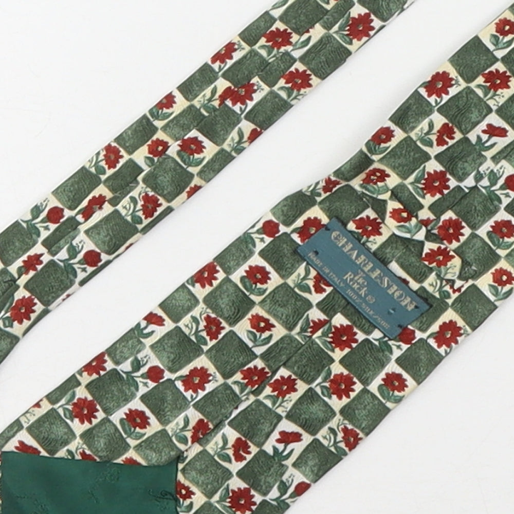 Charleston  Mens Multicoloured Floral Silk Pointed Tie One Size