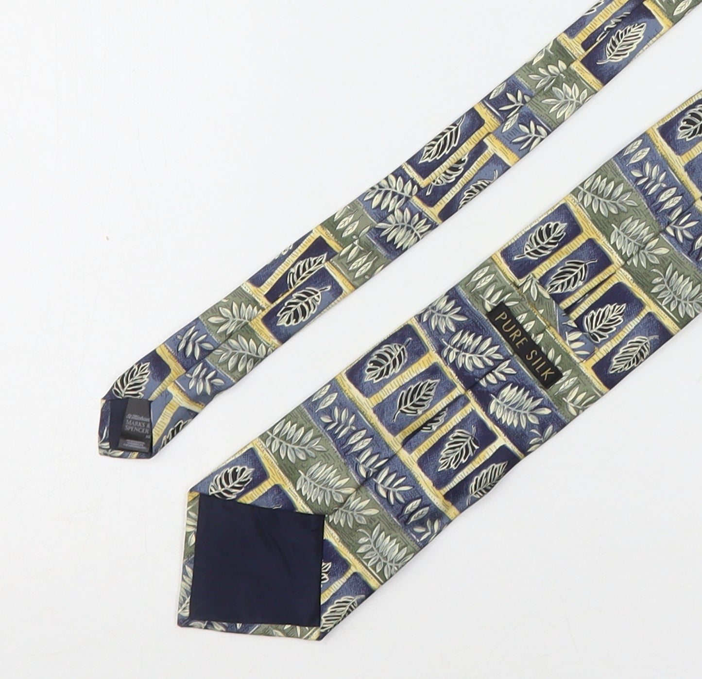 Marks and Spencer Mens Multicoloured Floral Silk Pointed Tie One Size