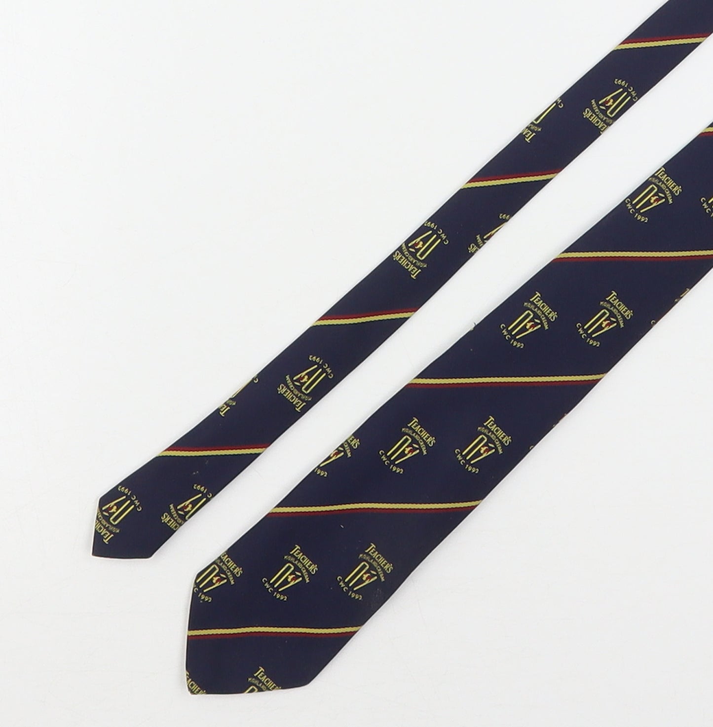 Teachers  Mens Multicoloured Geometric Polyester Pointed Tie One Size