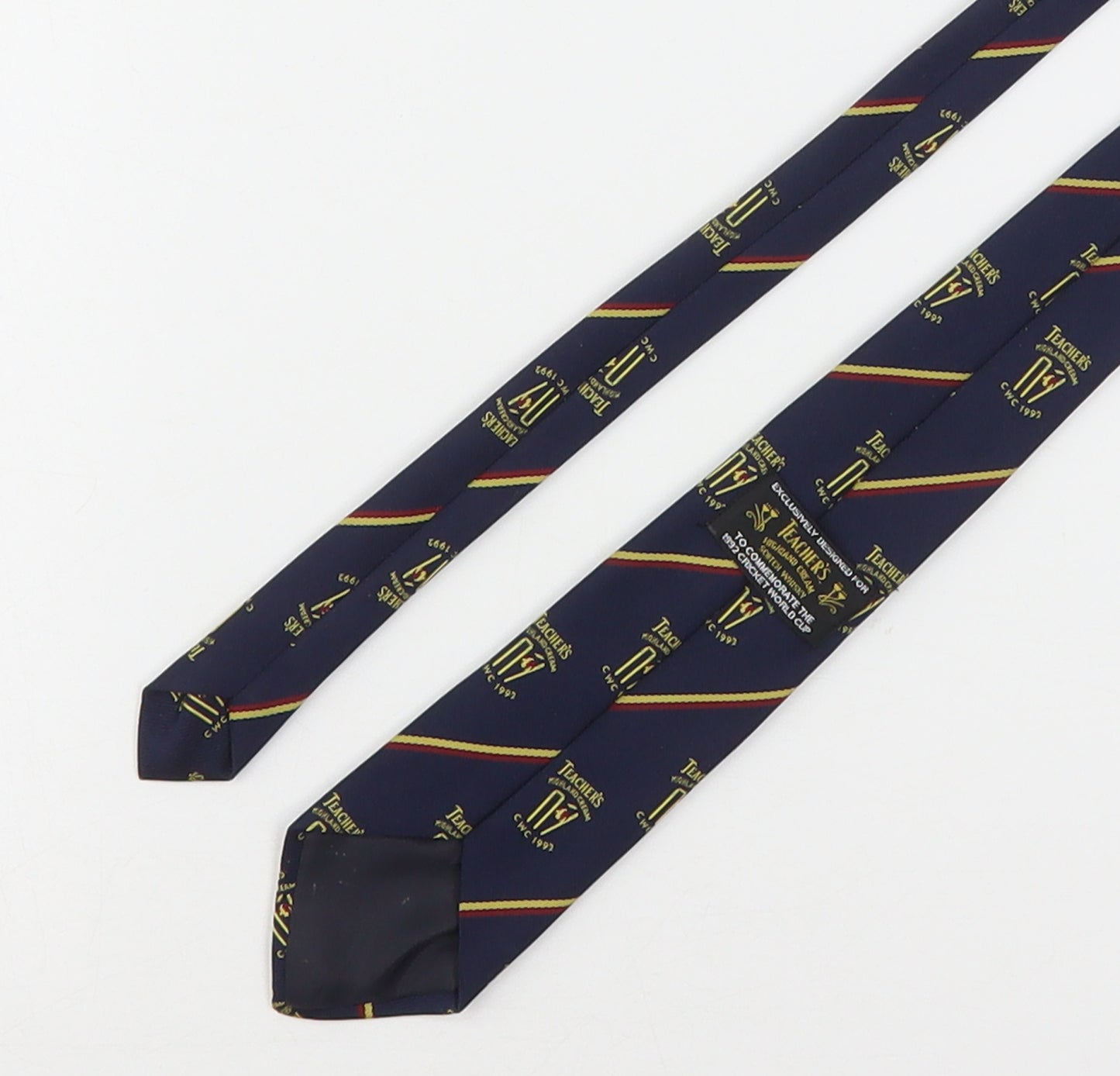 Teachers  Mens Multicoloured Geometric Polyester Pointed Tie One Size