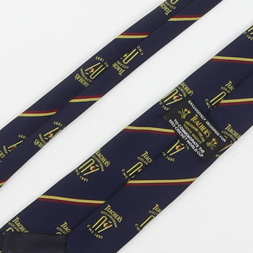 Teachers  Mens Multicoloured Geometric Polyester Pointed Tie One Size
