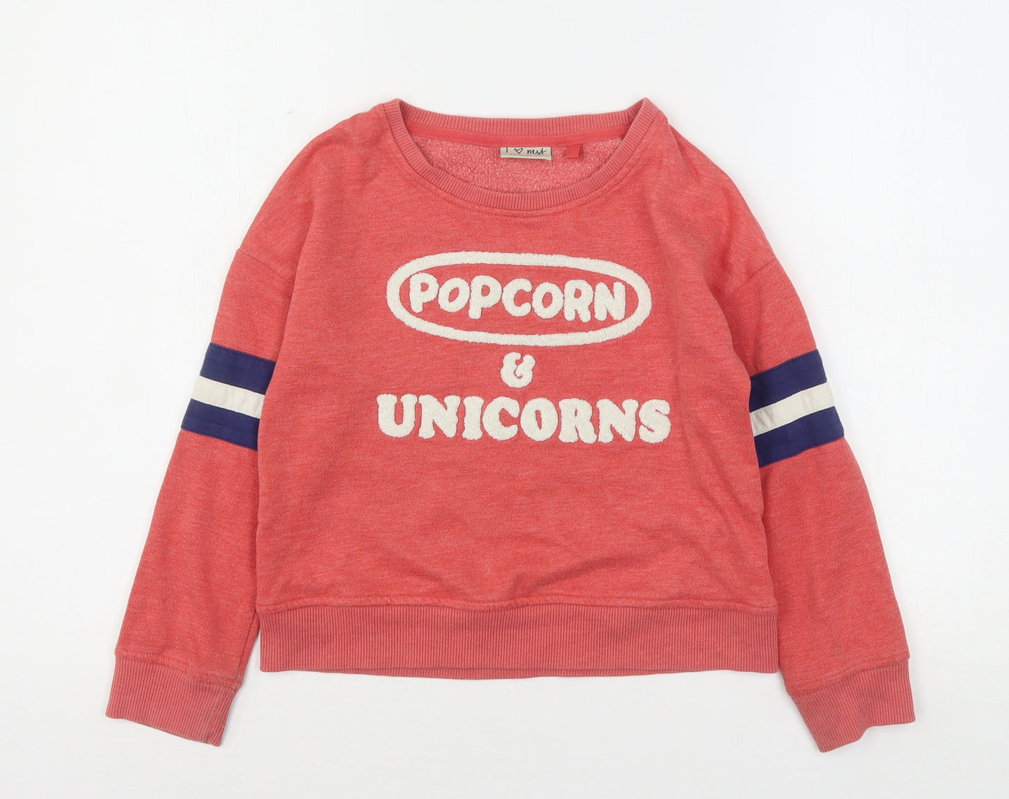 NEXT Girls Pink  Polyester Pullover Sweatshirt Size 9 Years