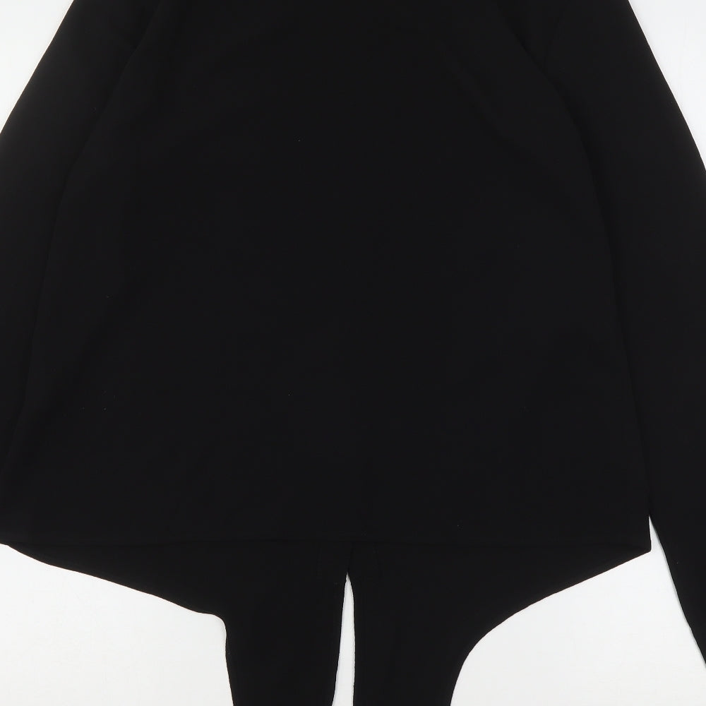 Brave Soul Womens Black  Polyester Basic Button-Up Size S Collared