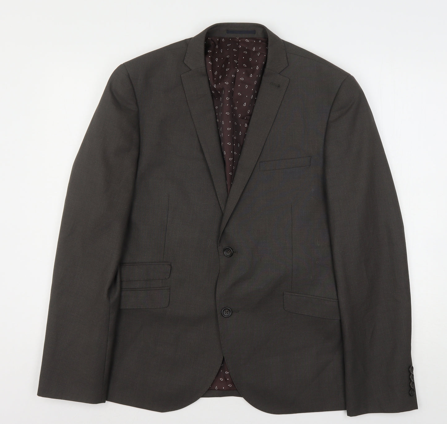 NEXT Mens Brown  Polyester Jacket Suit Jacket Size 42
