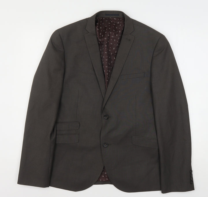 NEXT Mens Brown  Polyester Jacket Suit Jacket Size 42