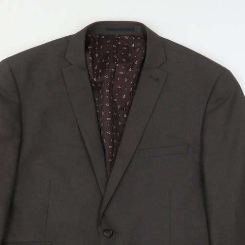 NEXT Mens Brown  Polyester Jacket Suit Jacket Size 42