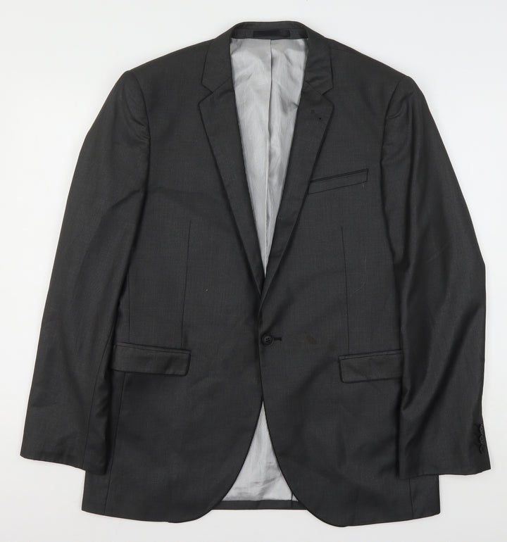 Butler & Webb Mens Grey  Polyester Jacket Suit Jacket Size 42