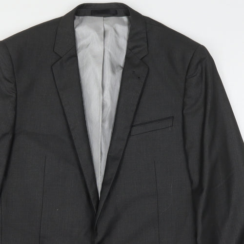Butler & Webb Mens Grey  Polyester Jacket Suit Jacket Size 42