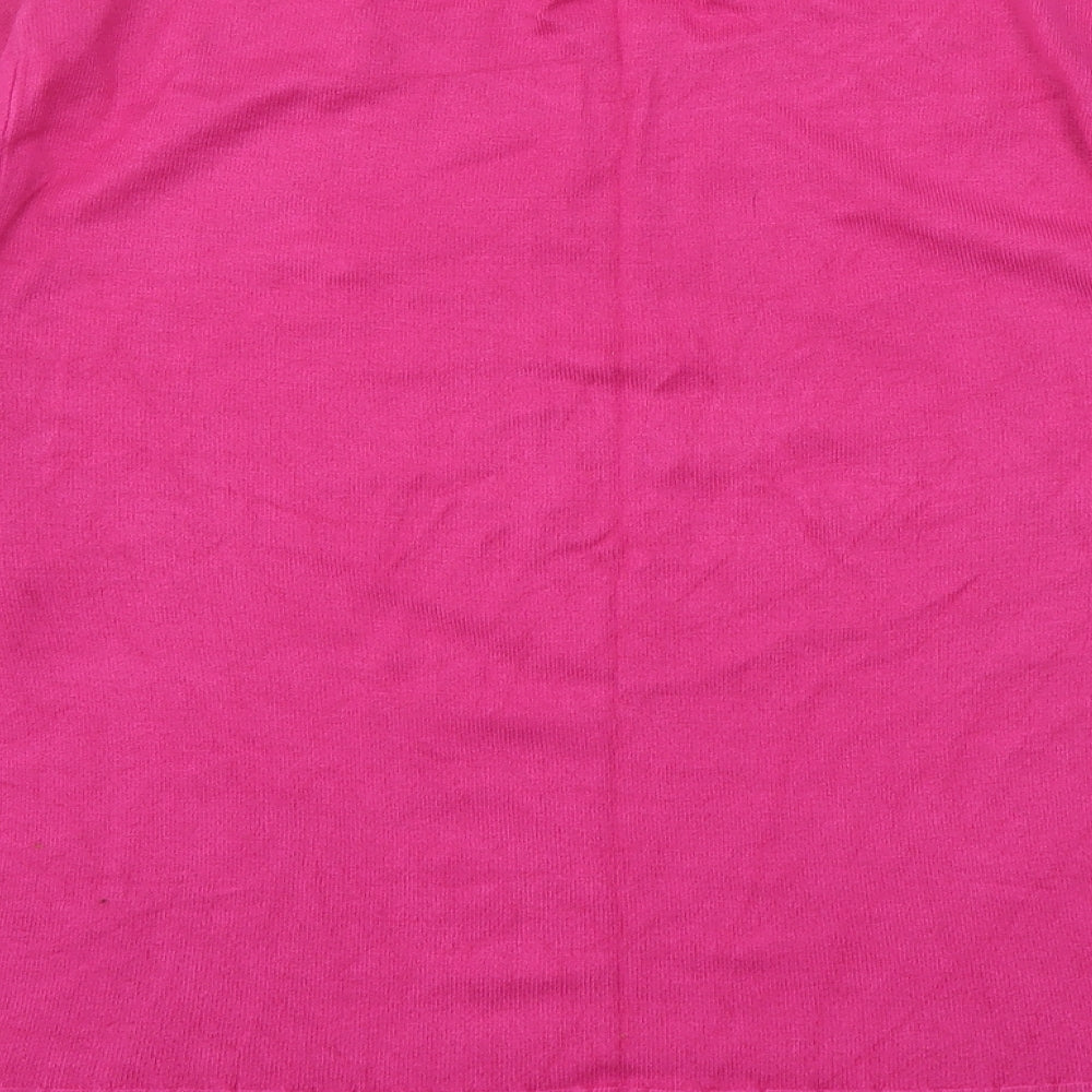 Kaleidoscope Womens Pink Round Neck  Viscose Pullover Jumper Size 14