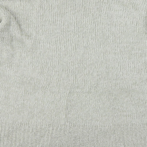 New Look Womens Grey Round Neck  Acrylic Pullover Jumper Size M