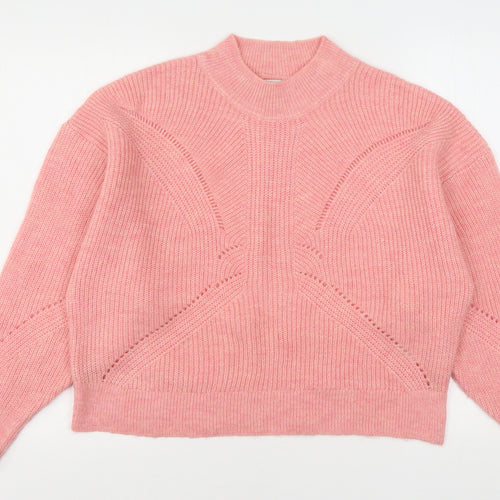 Sonder Womens Pink Round Neck  Acrylic Pullover Jumper Size 12