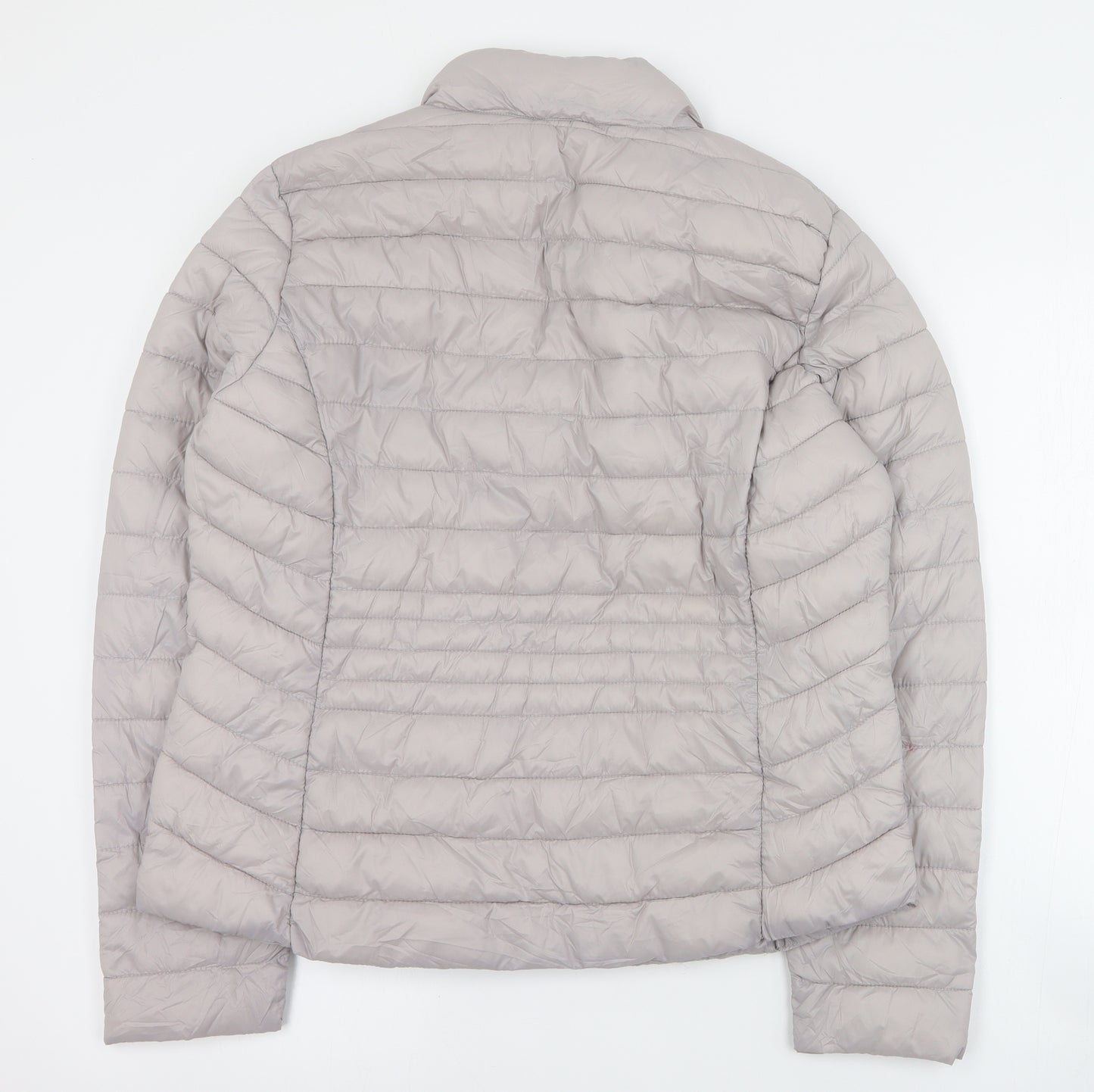 Primark Womens Grey   Puffer Jacket Coat Size L  Zip