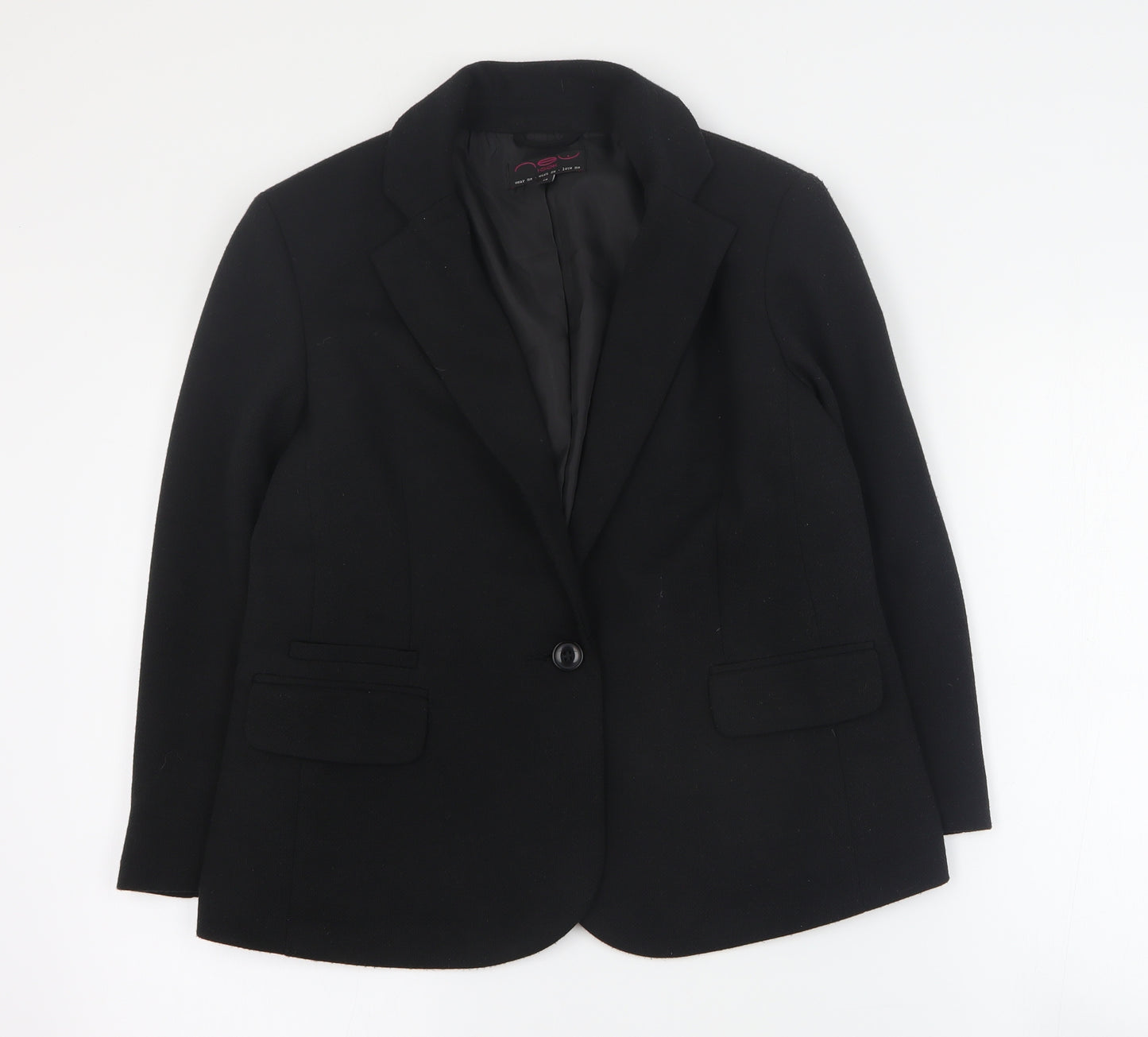 New Look Womens Black   Jacket Blazer Size 14  Button