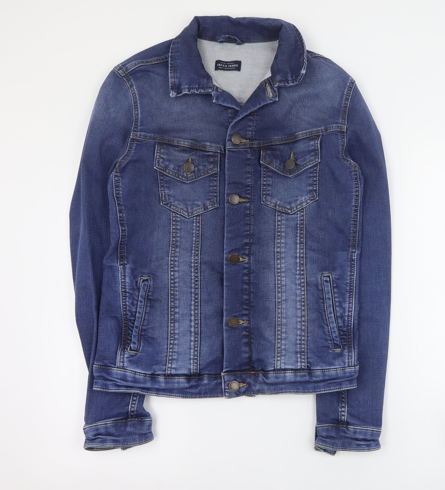 JACK & JONES Mens Blue   Jacket  Size S  Button