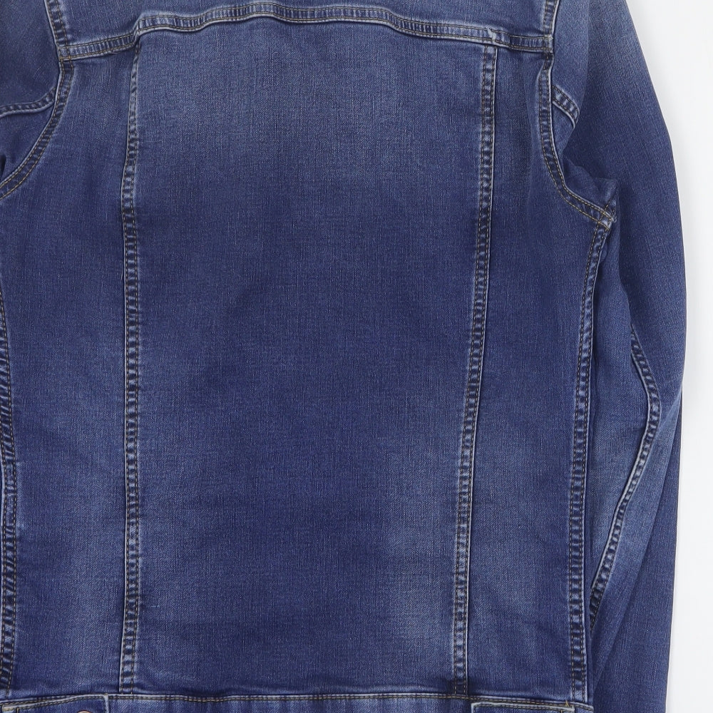 JACK & JONES Mens Blue   Jacket  Size S  Button