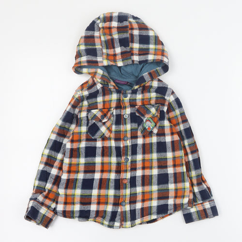 Sergent Major Boys Blue Plaid  Jacket  Size 5 Years  Snap