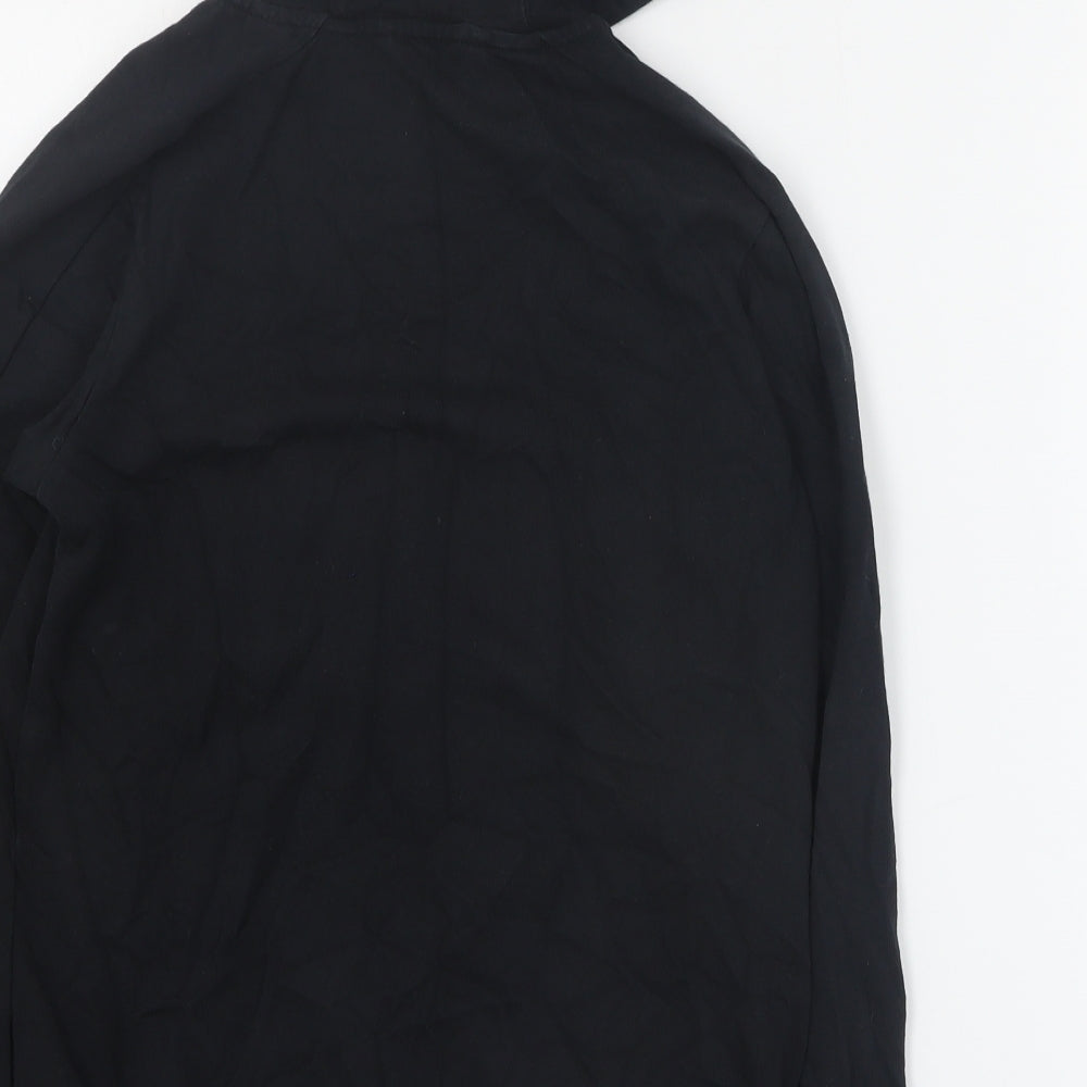 adidas Girls Black  Cotton Full Zip Hoodie Size 11-12 Years  Zip