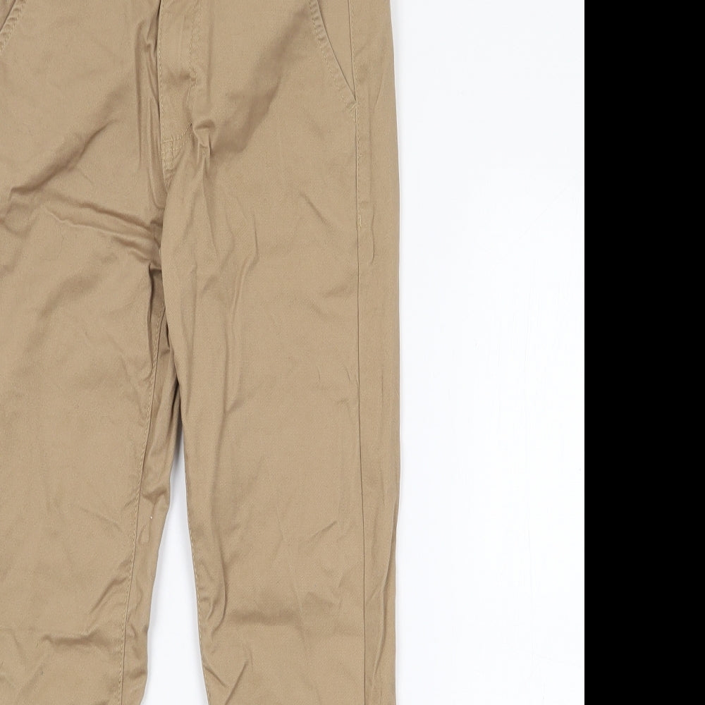 Dunnes Stores Boys Beige  Cotton Chino Trousers Size 7-8 Years  Regular