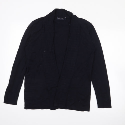 Marks and Spencer Womens Blue Roll Neck  Viscose Cardigan Jumper Size M