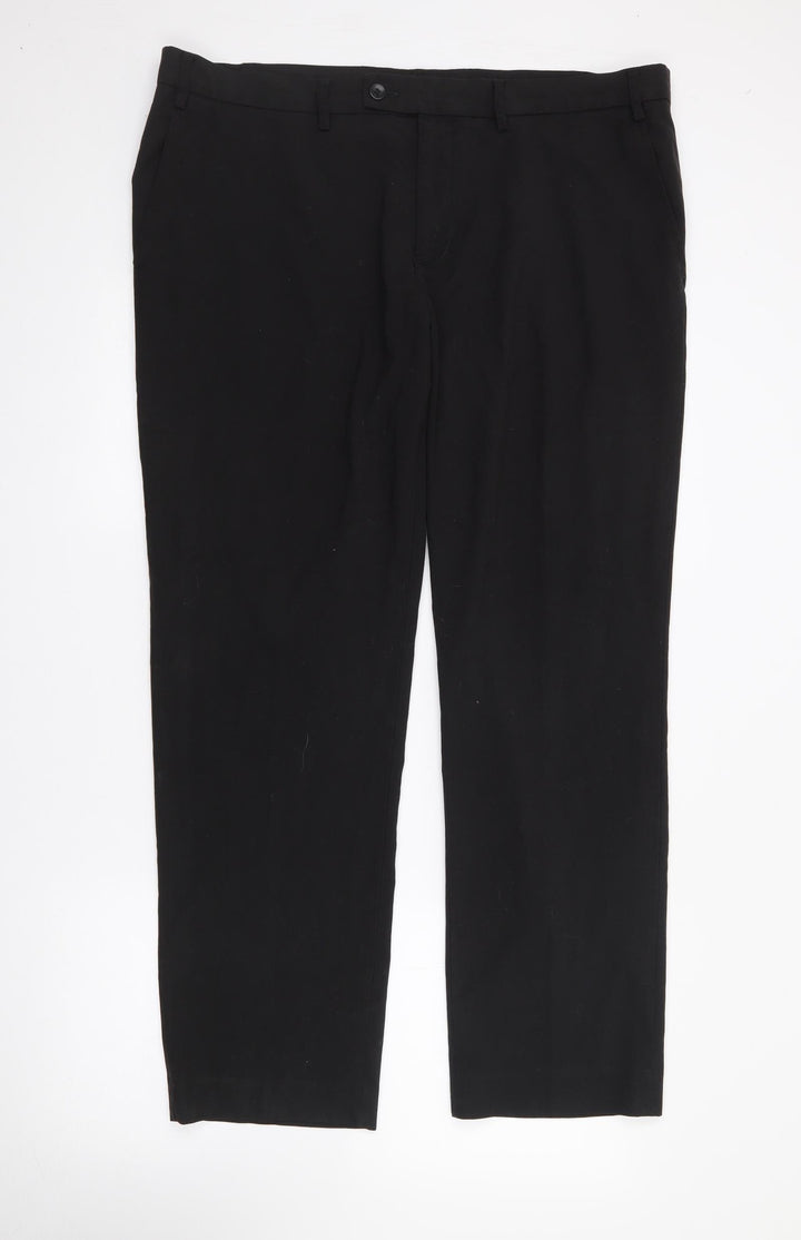 F&F Womens Black Polyester Trousers Size 40 in L29 in Regular