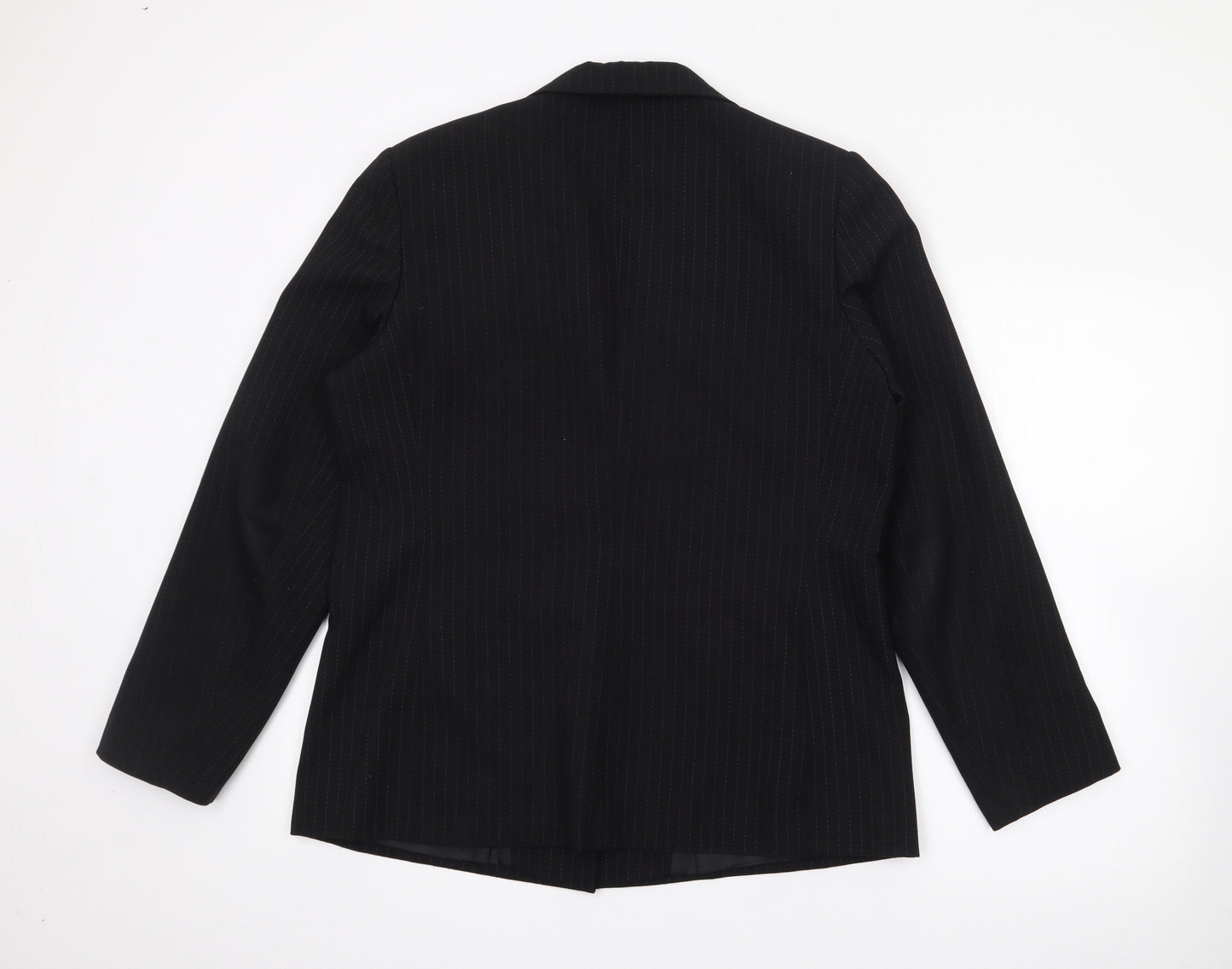 George Womens Black  Polyester Jacket Blazer Size 16