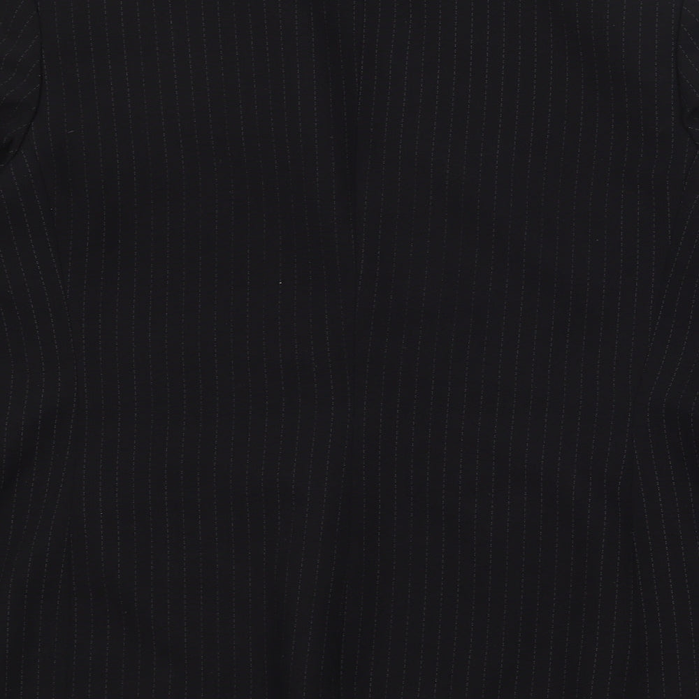 George Womens Black  Polyester Jacket Blazer Size 16