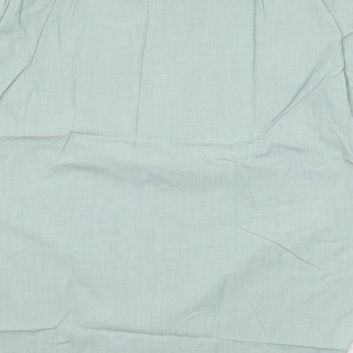 Mark Caine Mens Green  Polyester  Button-Up Size 15.5 Collared Button