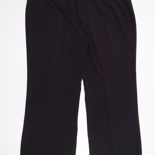 Marks and Spencer Womens Purple  Polyester Trousers  Size 20 L28 in Regular