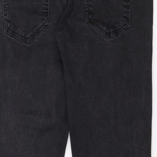 Easy Womens Black  Cotton Straight Jeans Size 36 in L28 in Regular