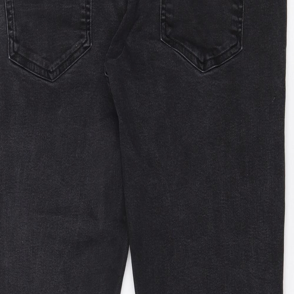 Easy Womens Black  Cotton Straight Jeans Size 36 in L28 in Regular
