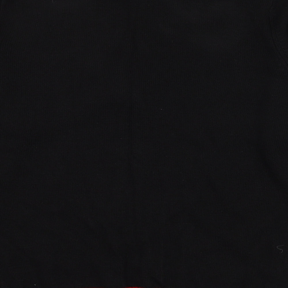 Marks and Spencer Mens Black Round Neck  Acrylic Pullover Jumper Size M
