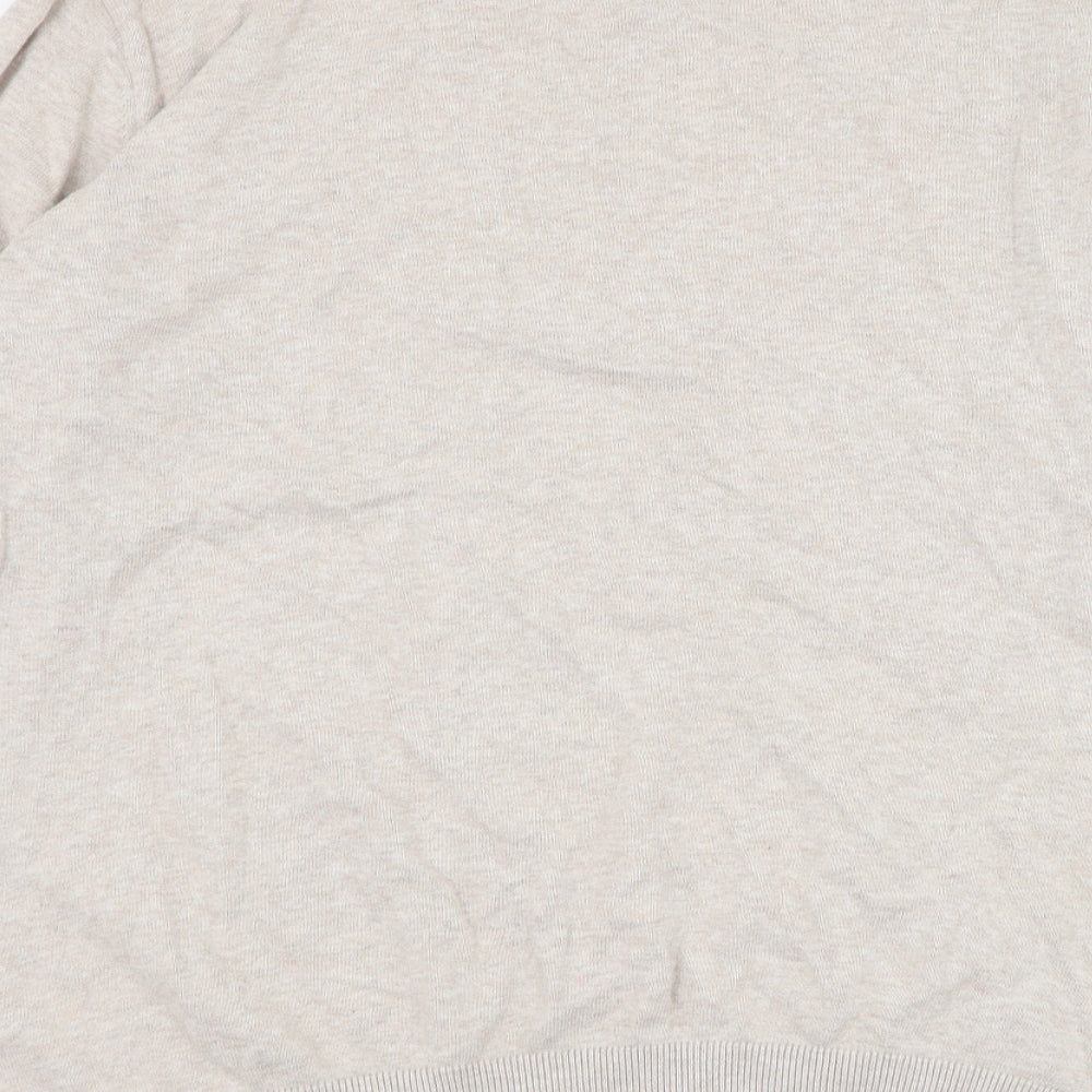 Matalan Mens Beige Collared  Cotton Pullover Jumper Size L