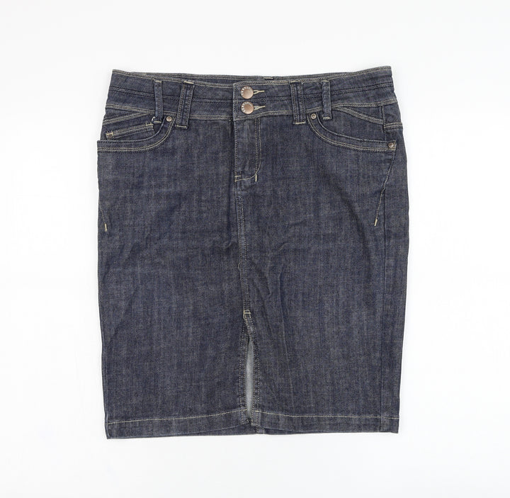 Yes Yes Womens Blue  Cotton Straight & Pencil  Size 12   Zip