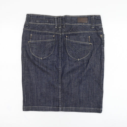 Yes Yes Womens Blue  Cotton Straight & Pencil  Size 12   Zip