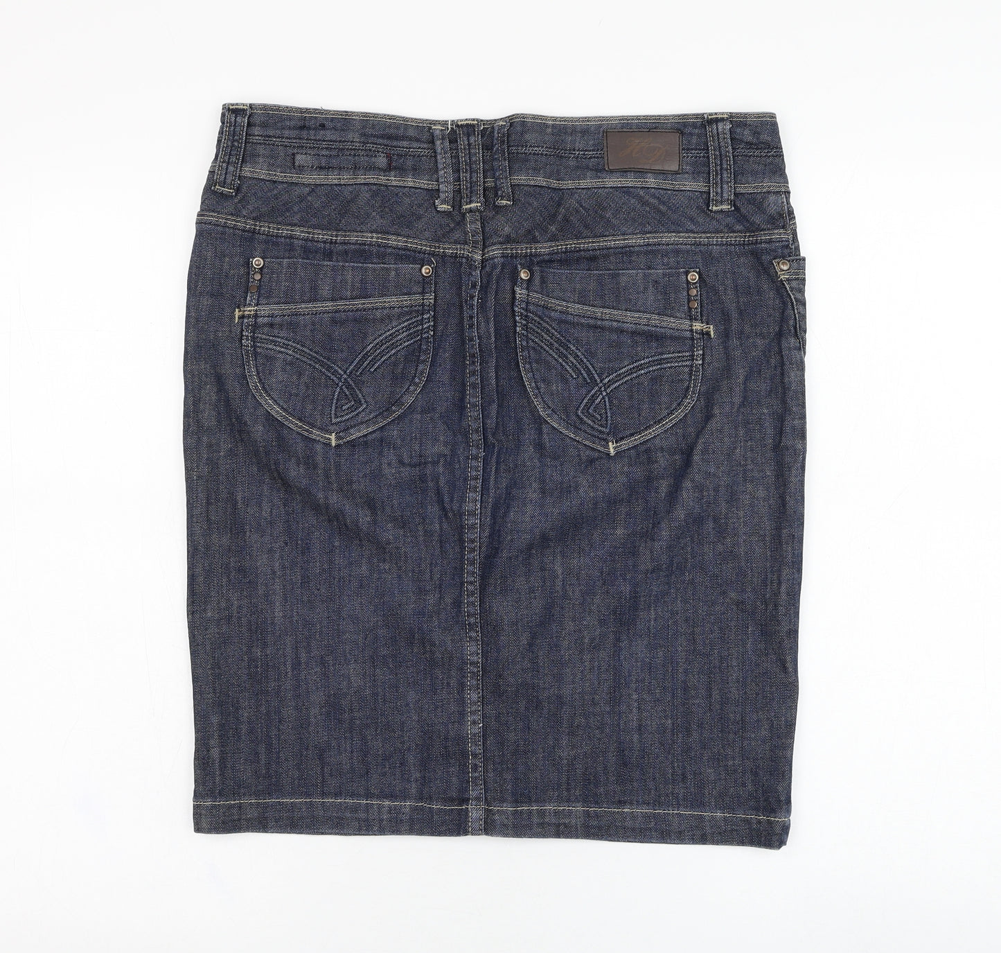 Yes Yes Womens Blue  Cotton Straight & Pencil  Size 12   Zip
