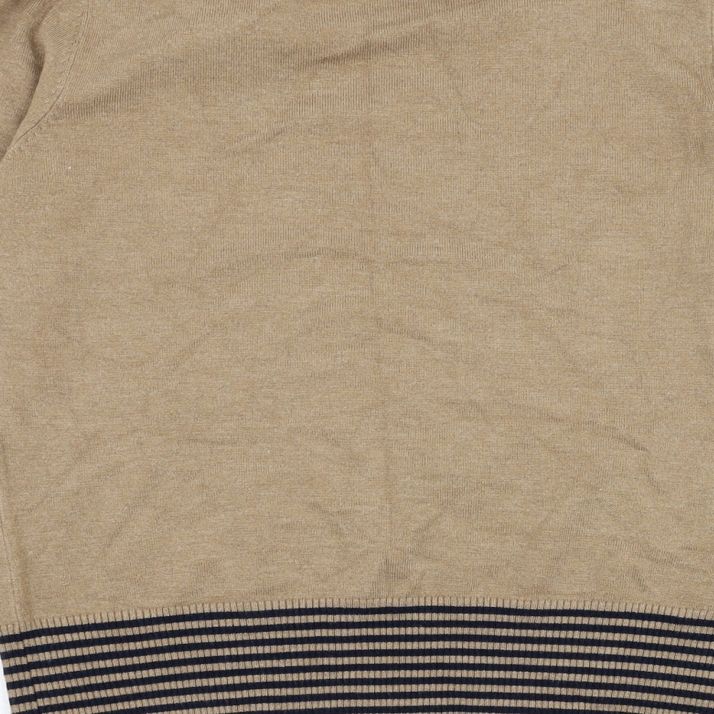CC Womens Brown Round Neck  Viscose Pullover Jumper Size M