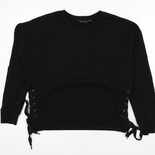 New Look Womens Black  Polyester Pullover Sweatshirt Size 10  Pullover