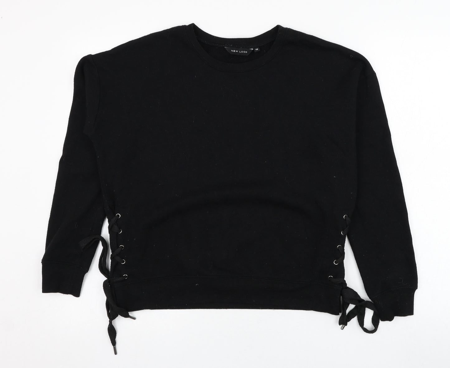 New Look Womens Black  Polyester Pullover Sweatshirt Size 10  Pullover