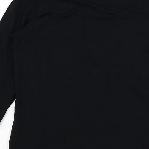 Marks and Spencer Womens Black Round Neck  Viscose Cape Jumper Size 12