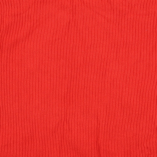 French Connection Womens Red Round Neck  Cotton Pullover Jumper Size XS