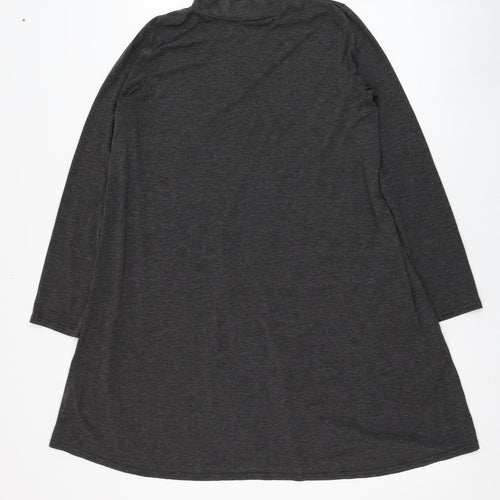 South Womens Grey  Polyester Shift  Size 10  Mock Neck Pullover