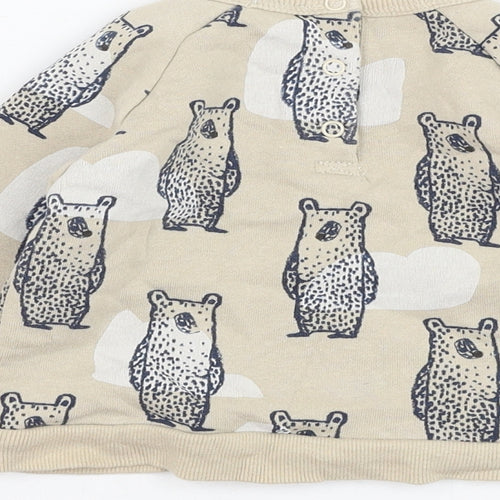 La Redoute Boys Beige  Cotton Pullover Jumper Size 9-12 Months  Pullover - Bear