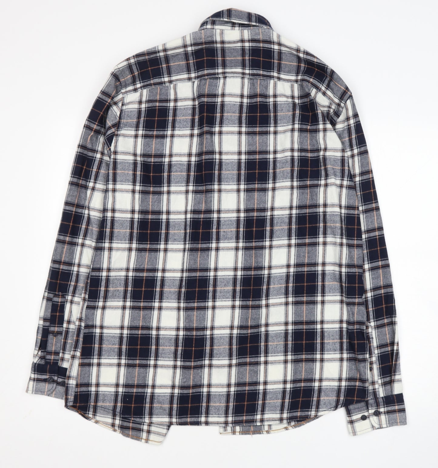 JACK & JONES Mens Multicoloured Check Polyester  Button-Up Size M Collared