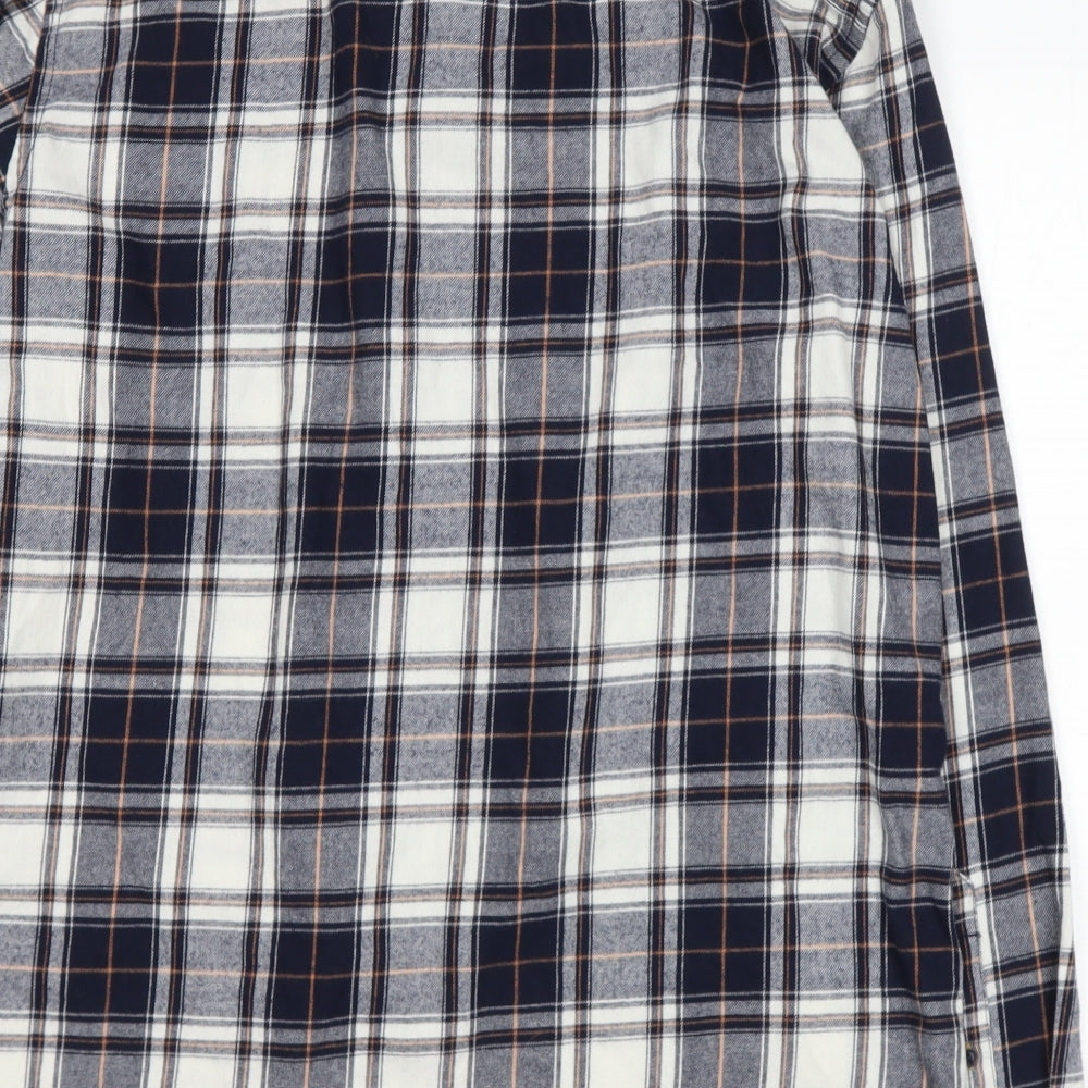 JACK & JONES Mens Multicoloured Check Polyester  Button-Up Size M Collared