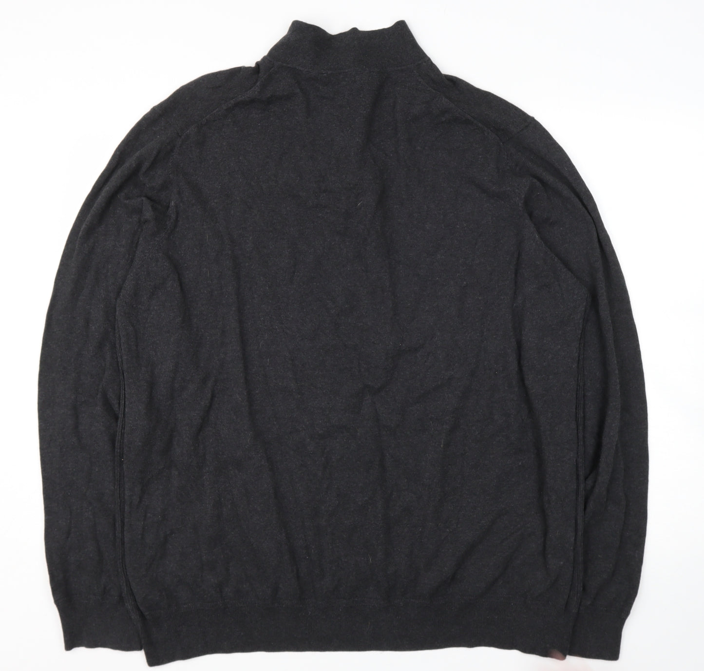 Very Mens Black  Cotton Blend  Button-Up Size XL Henley