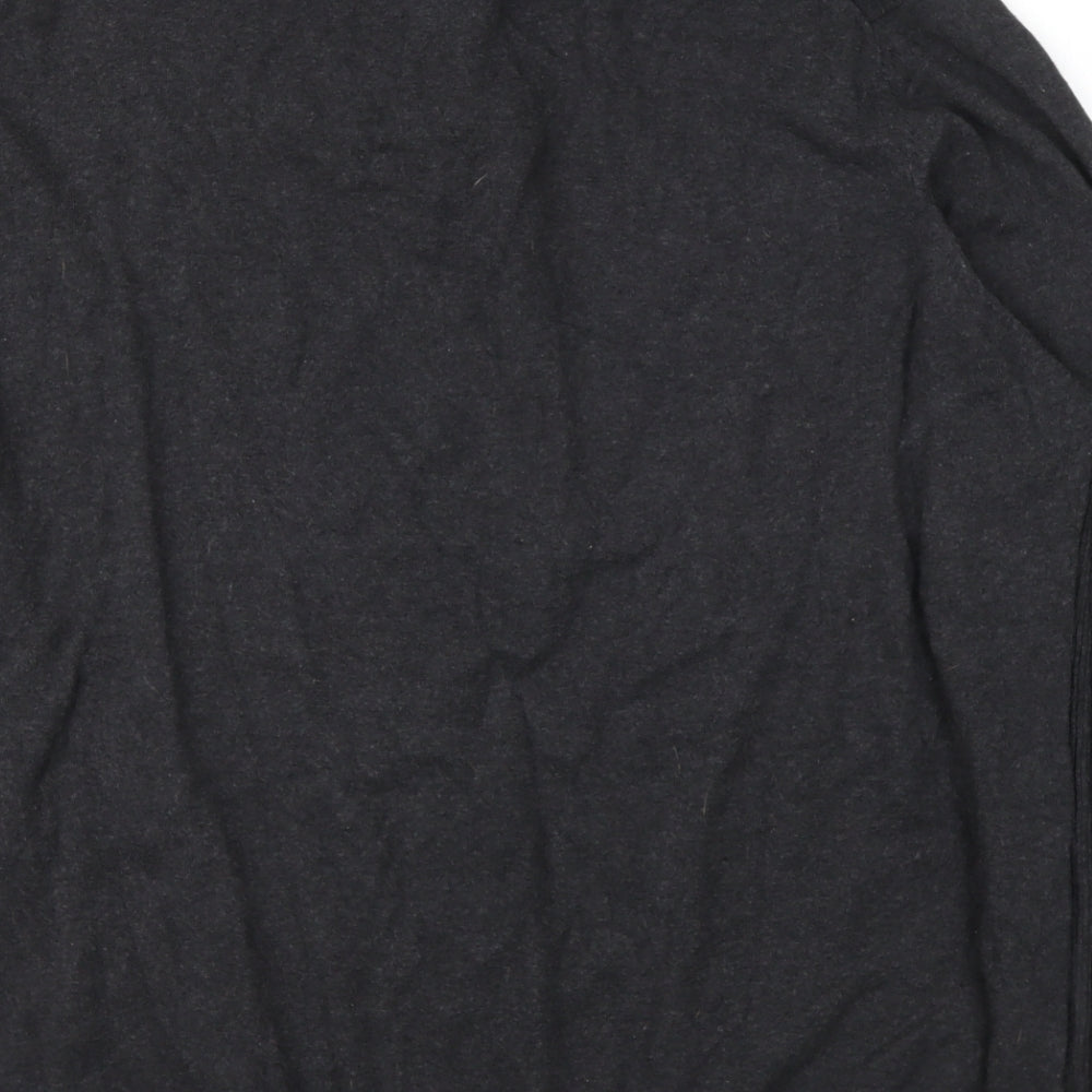 Very Mens Black  Cotton Blend  Button-Up Size XL Henley